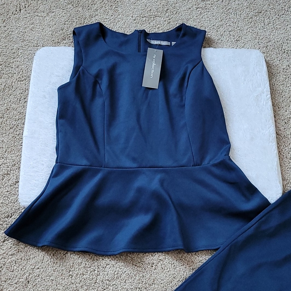 NY collection top with matching skirt size med